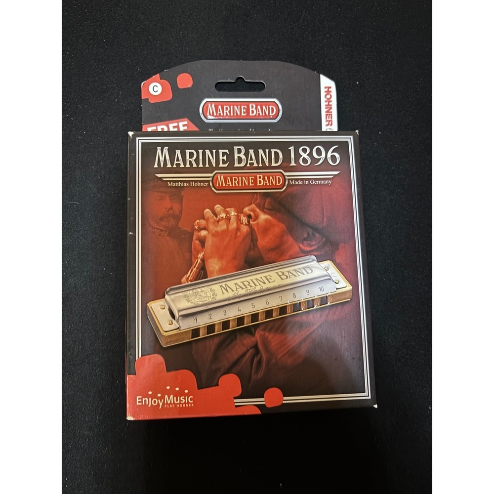 New Sealed Hohner Marine Band 1896 Diatonic Harmonica Key of C Made in Germany
